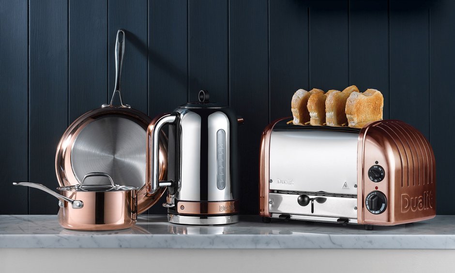 Smeg чайник тостер медь