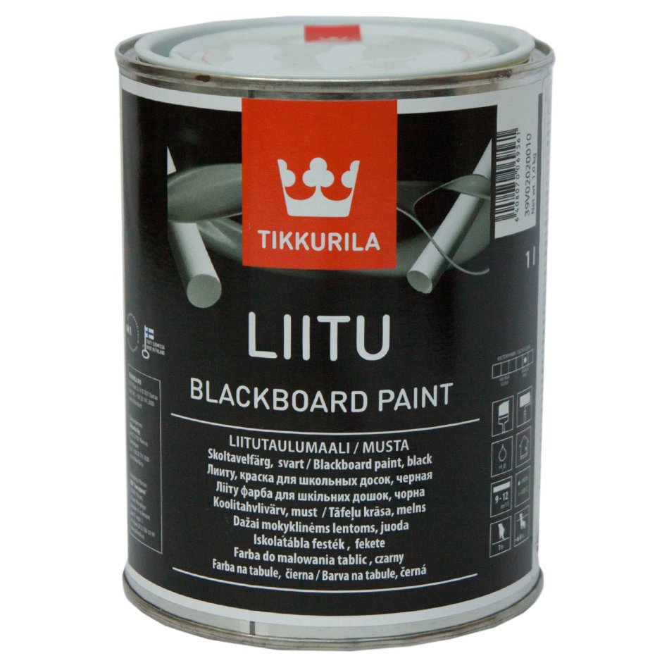 Tikkurila Black черная интерьерная полуматовая краска