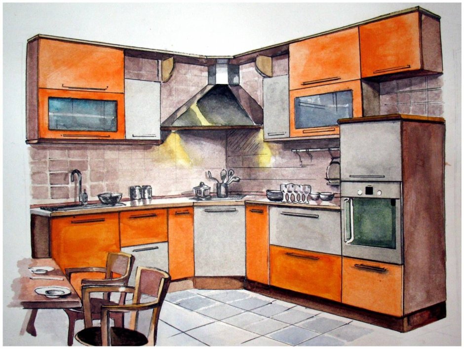Кухня рисунок