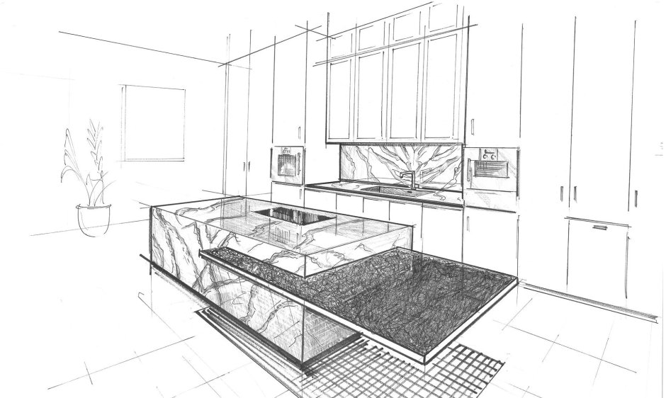 Эскиз кухонной мебели