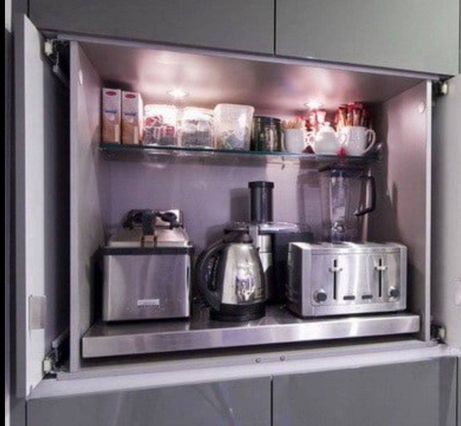 Шкаф для мелкой бытовой техники на кухне