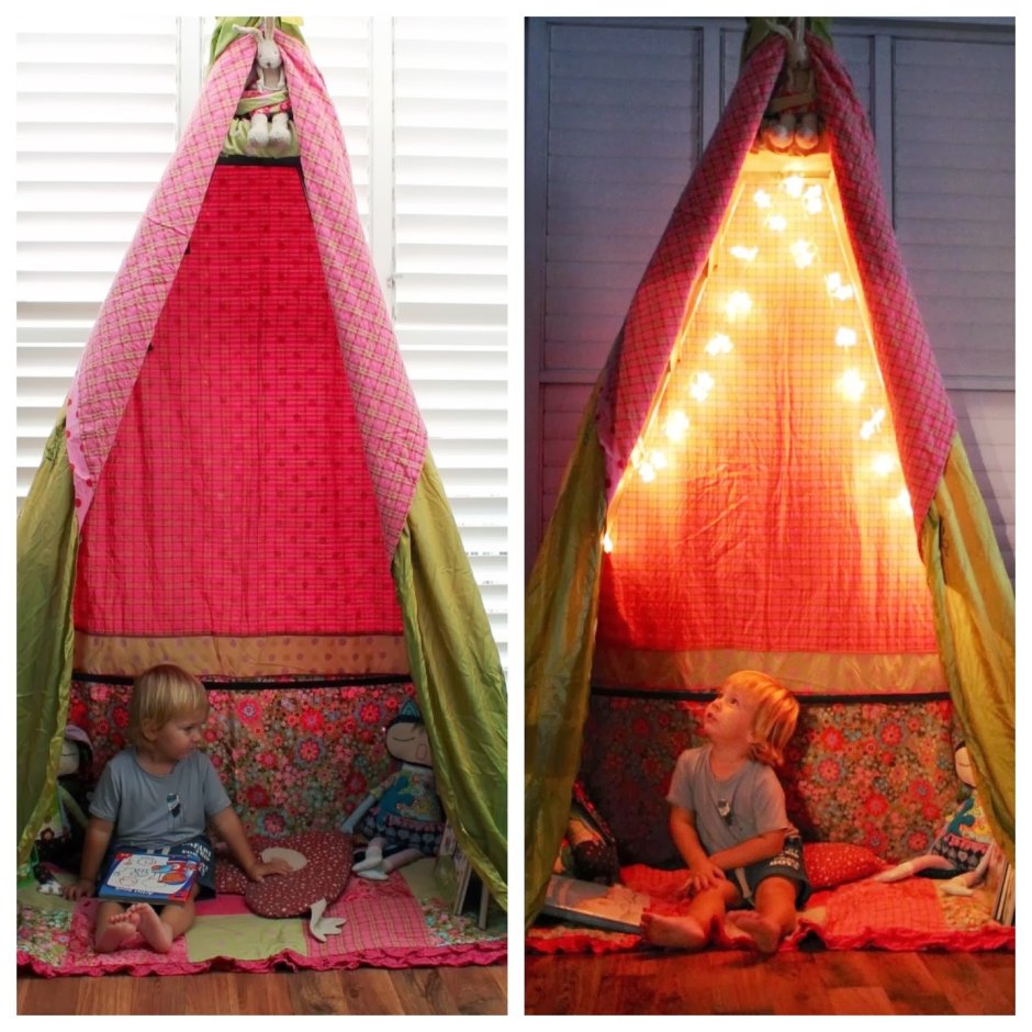 Палатка для детей из пледа