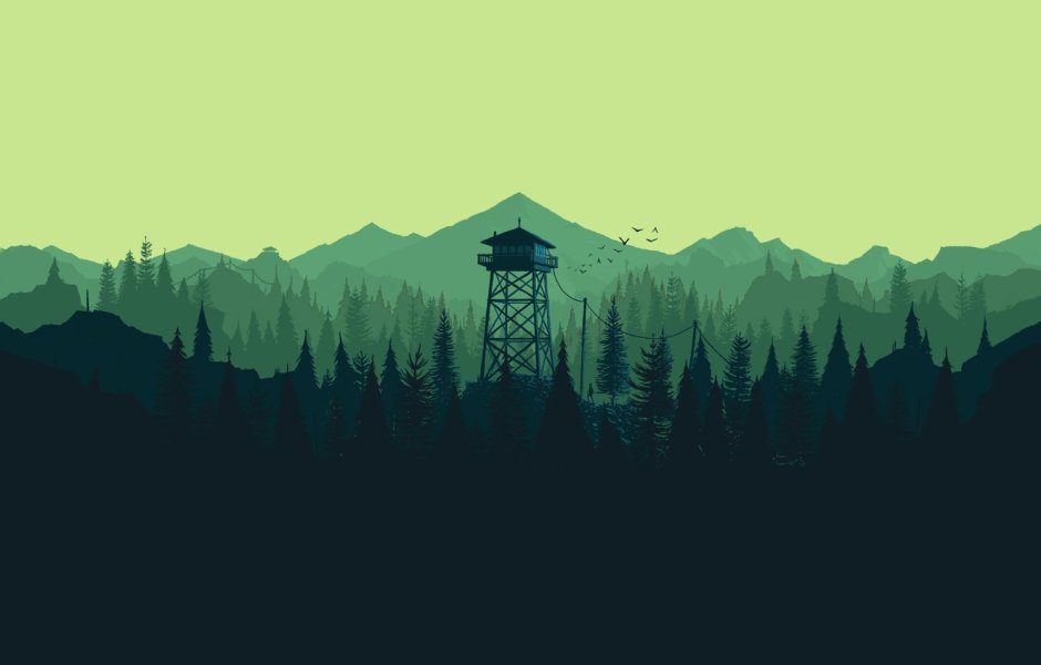 Firewatch Dark горы