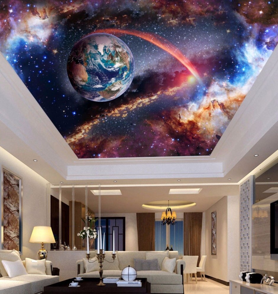3d потолок звездное небо