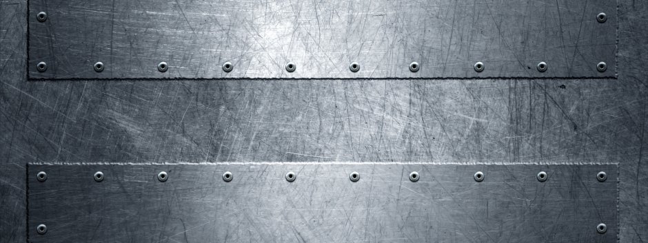 Металлический лист с клепками