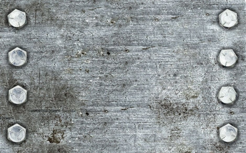 Металлическая пластина с болтами фон