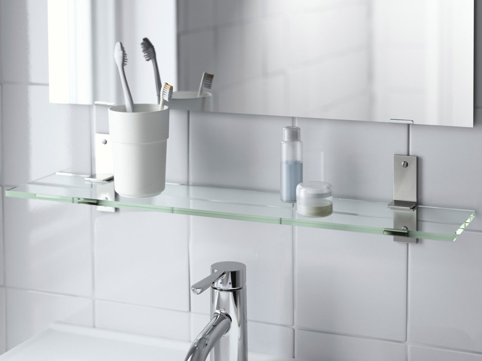 Grundtal ikea стеклянная полка