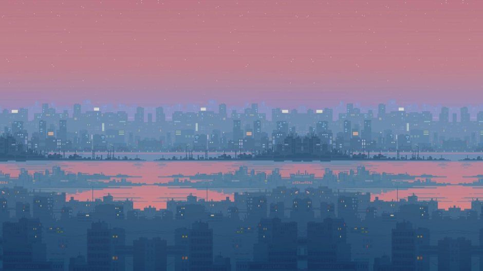 Пиксельный город