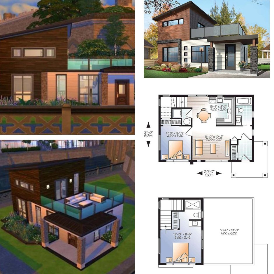 SIMS 4 Modern House Plans