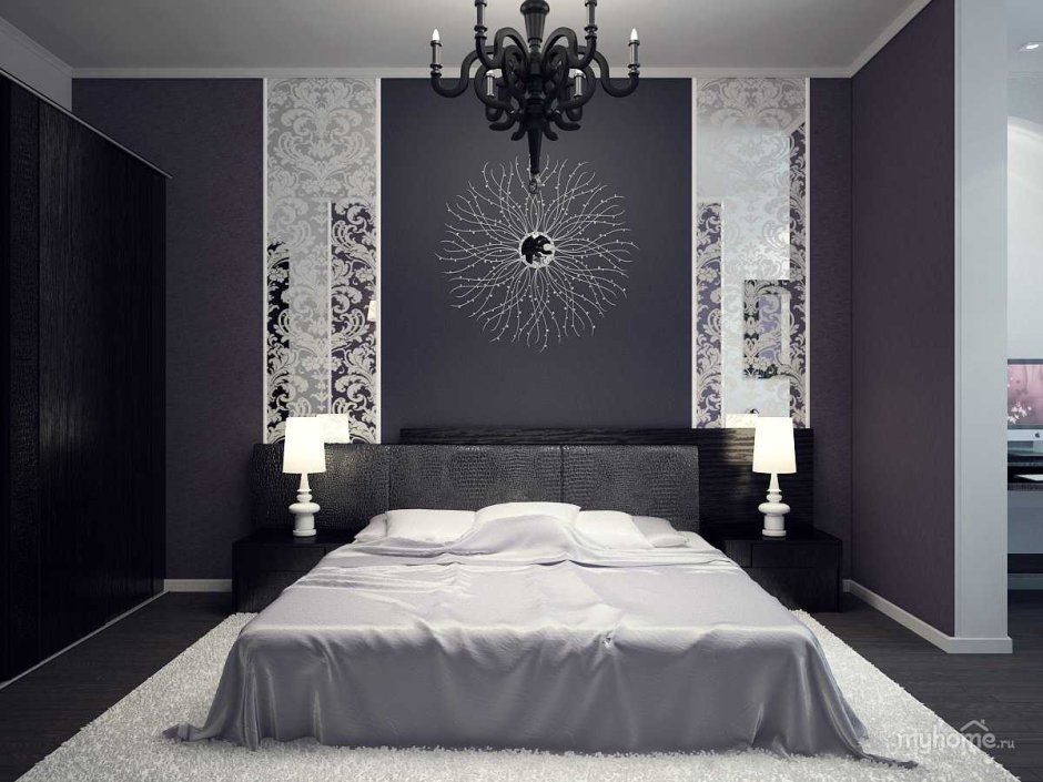 RAL 7021 В интерьере