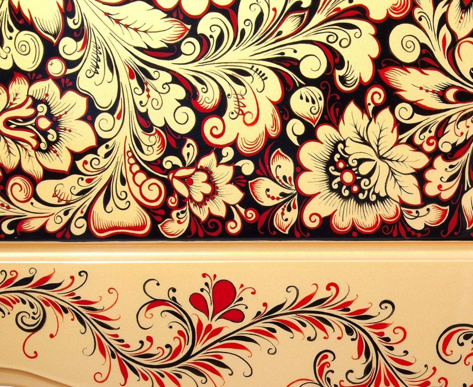 Хохломская роспись Кудрина орнамент