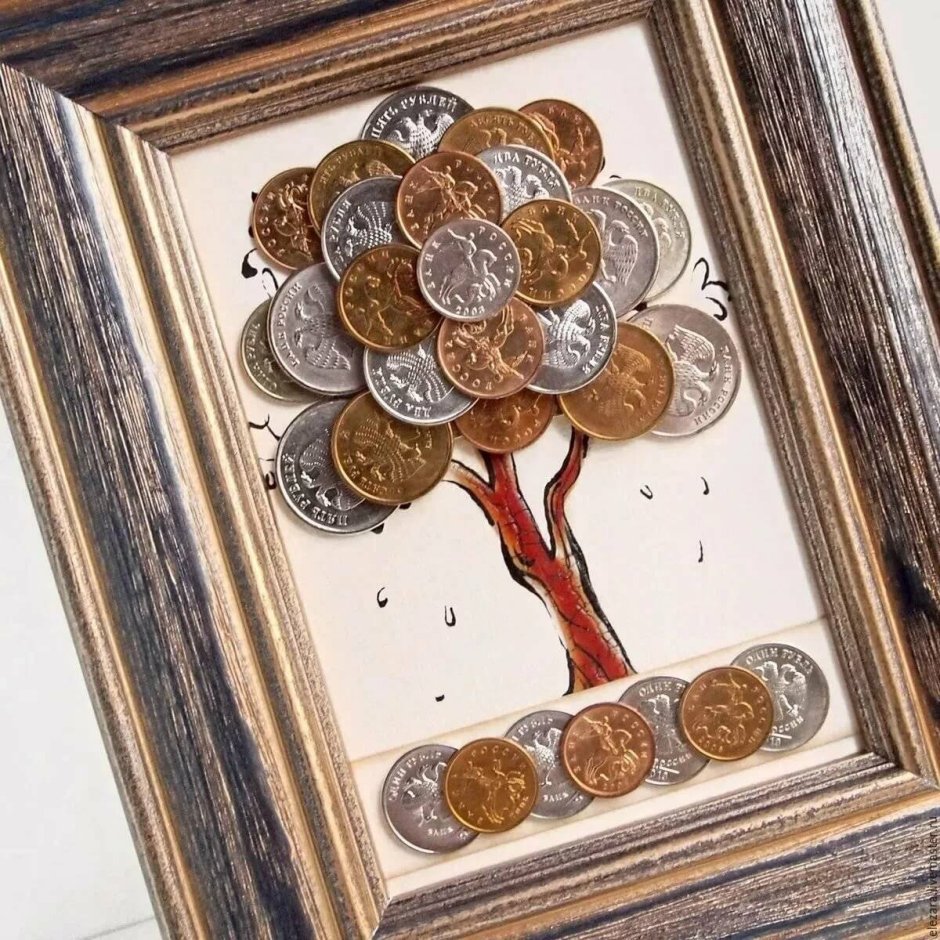 Мастер класс денежное дерево из монет