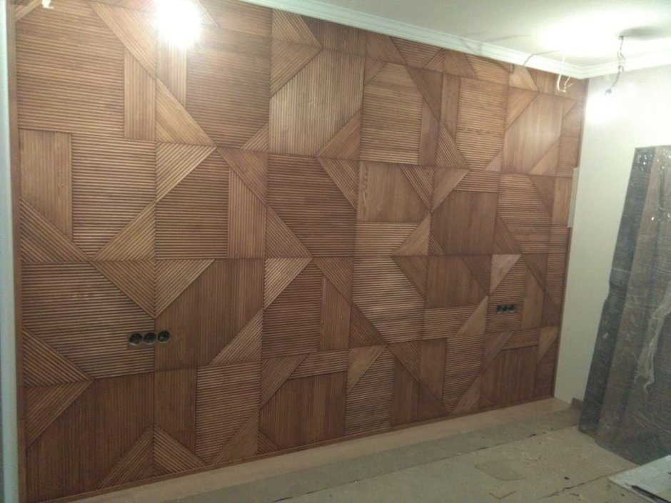 Шпонированные панели Topperfo Micro Ulme Stone Edition Acoustic Wood Panel