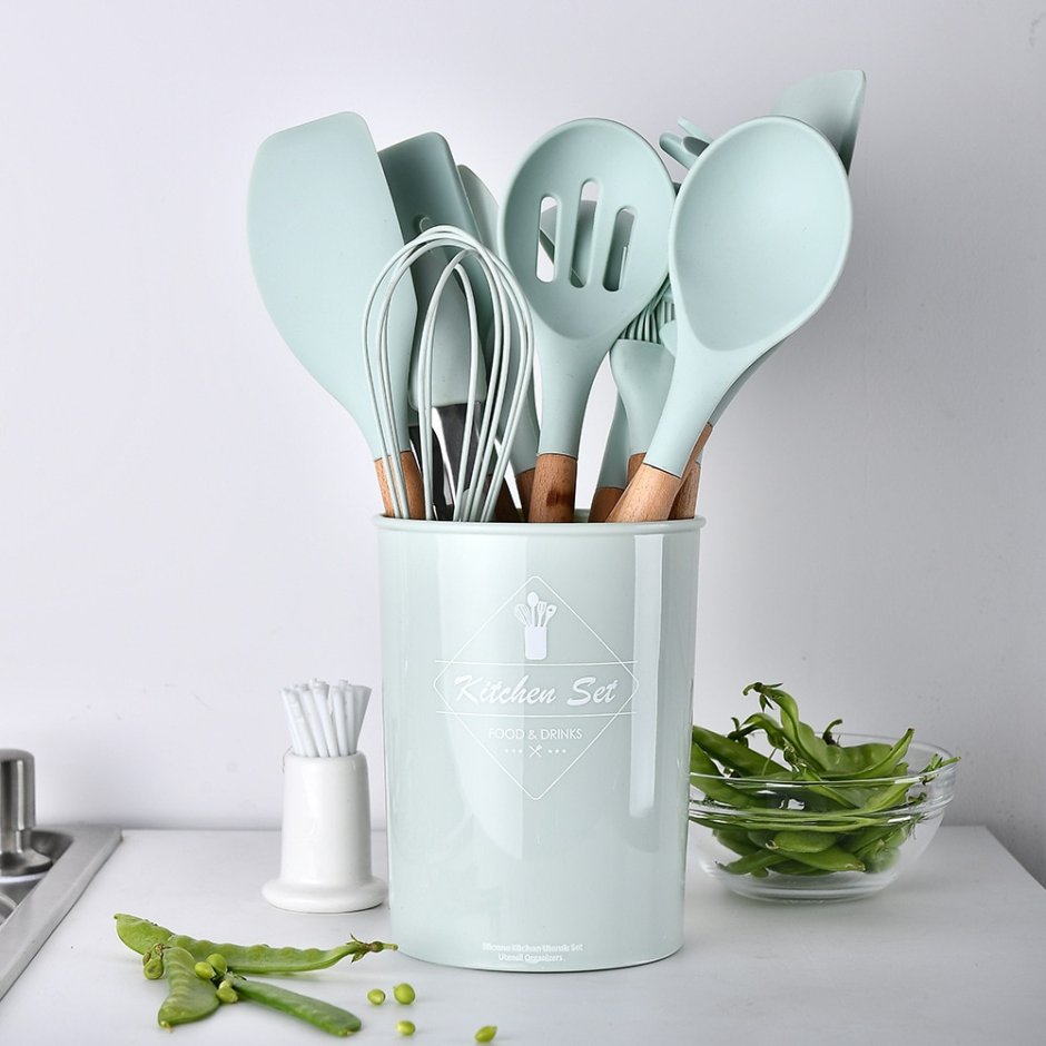 Silicone Kitchen Cooking Utensils набор