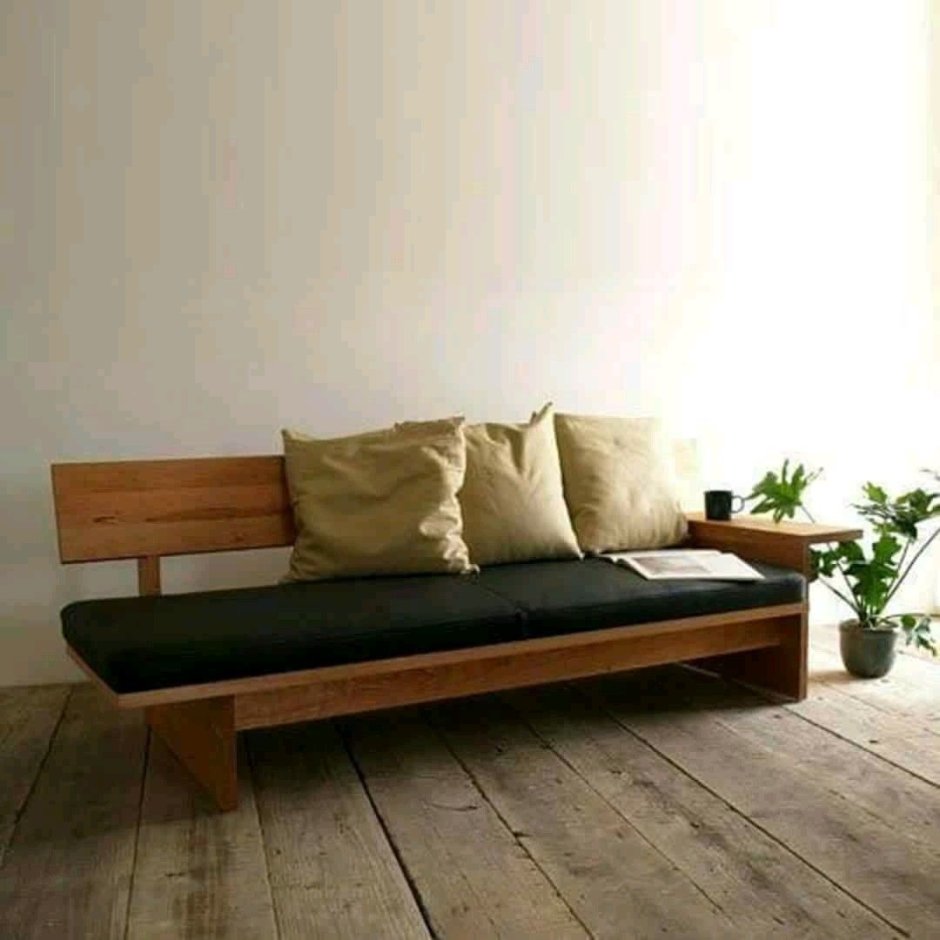 Дизайнерская кушетка в гостиную из дерева