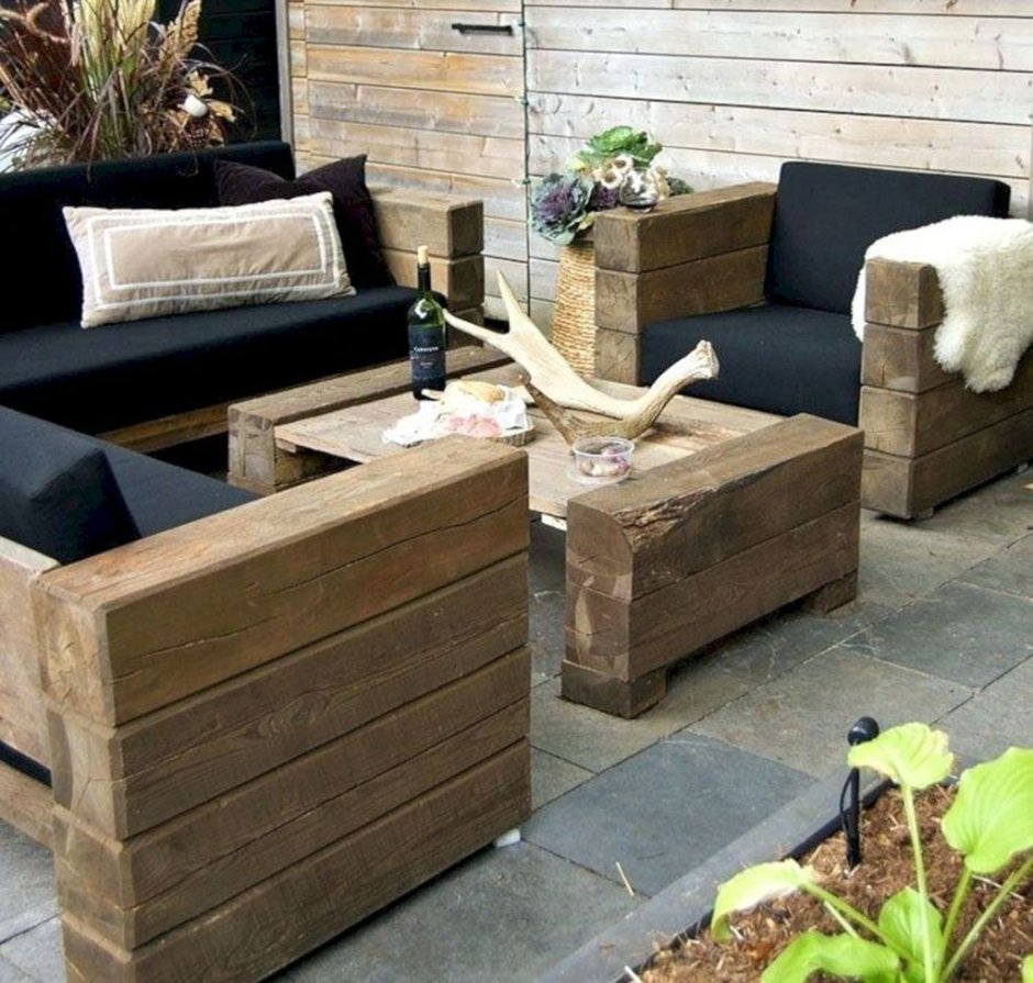 Уличная мебель в стиле лофт