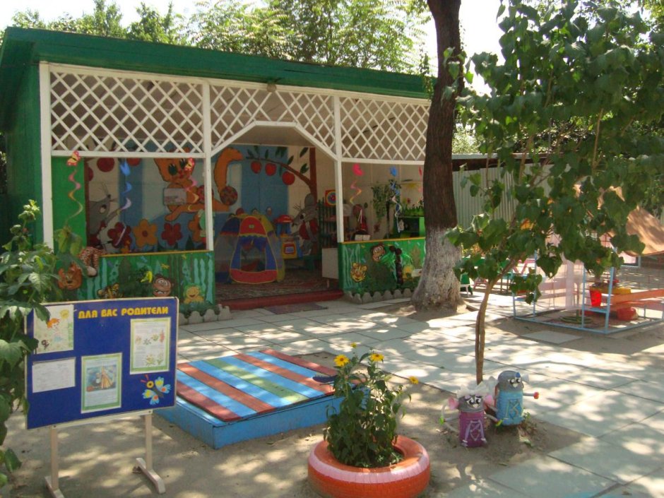 Украшение детской веранды в детском саду