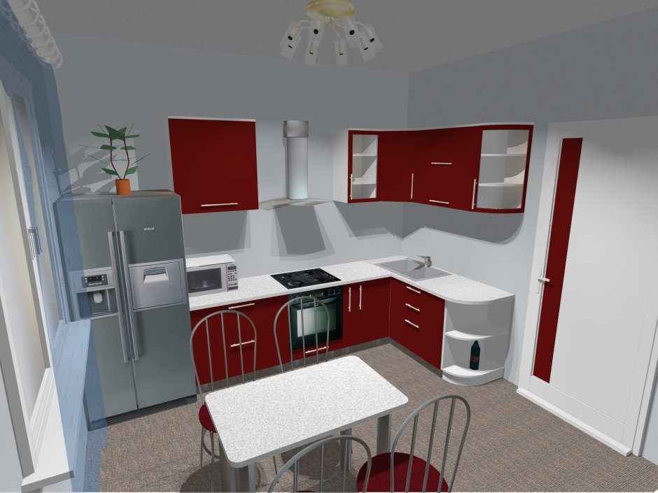3ds Max кухня угловая