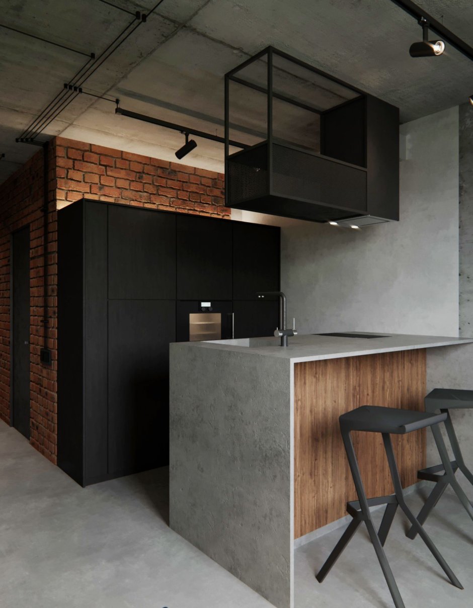 Потолок в студии в стиле лофт