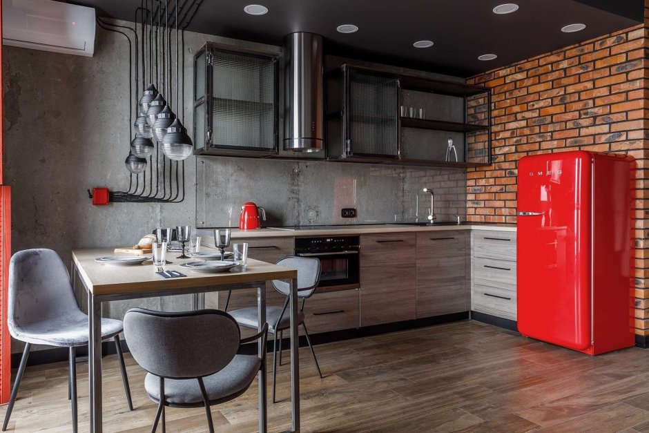 Кухня лофт 10 м 2