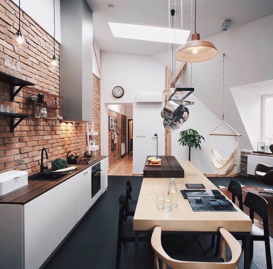 Офисная кухня в стиле лофт