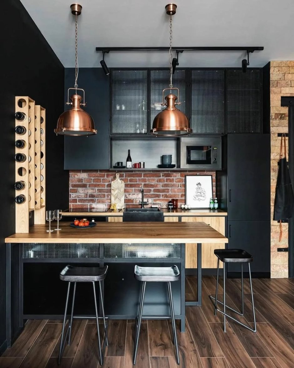 Кухня экостиль и лофт