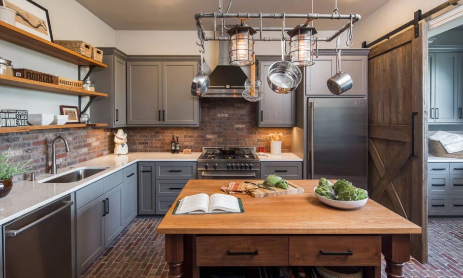 Кухня гостинная 20кв м лофт