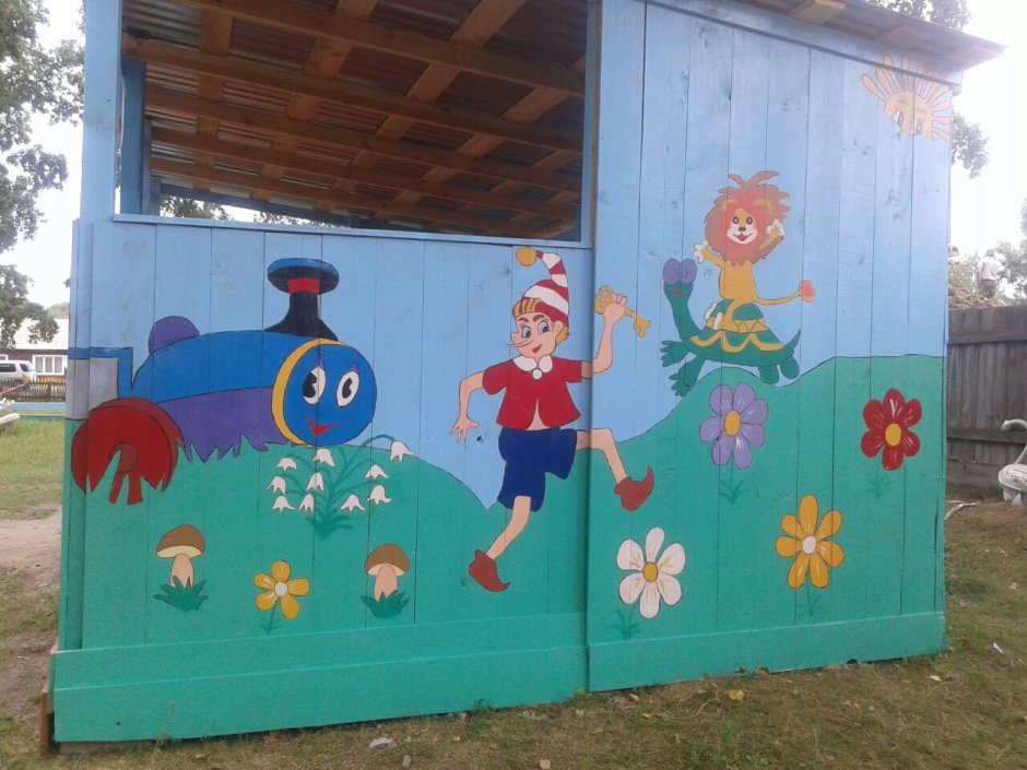 Веранды в детских садах на морскую тематику