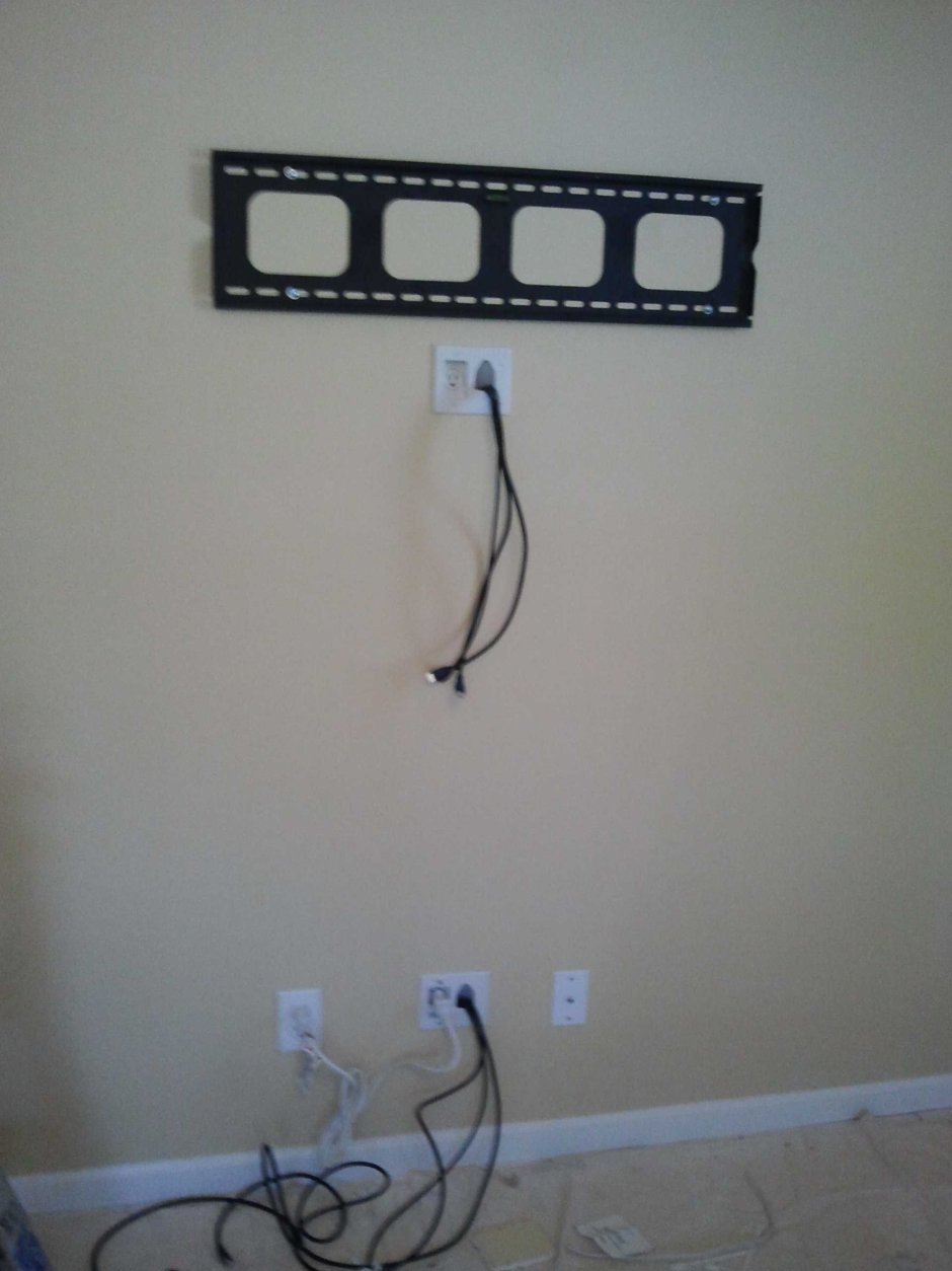 Размещение розеток для телевизора на стене