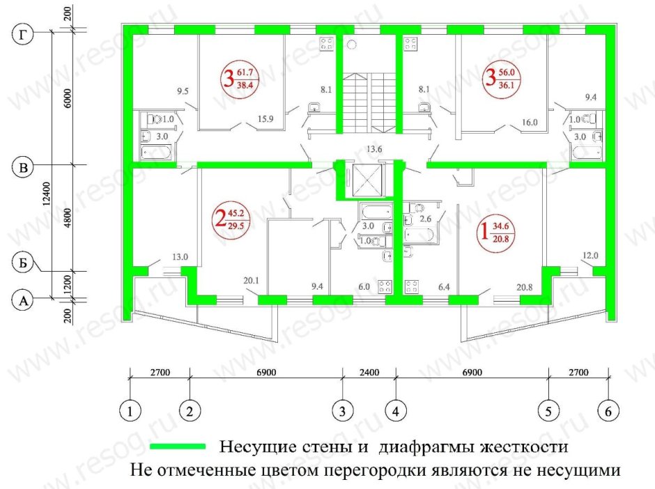 Несущие стены вектор