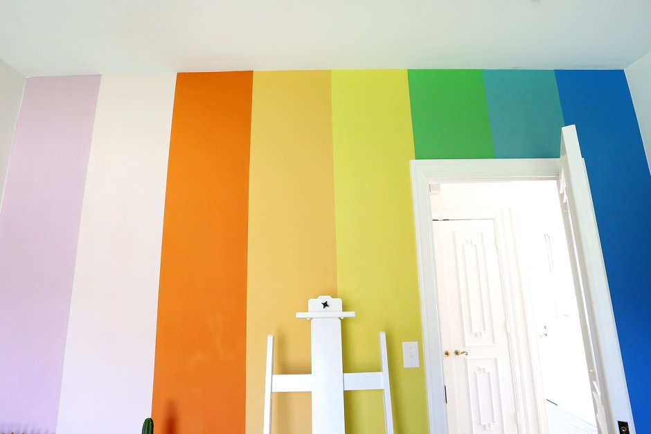 Варианты покраски комнаты в радужные цвета