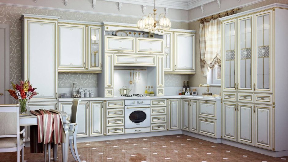 Кухня Люция кремона слоновая кость с патиной