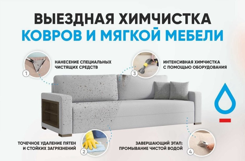 Реклама химчистки мебели и ковров