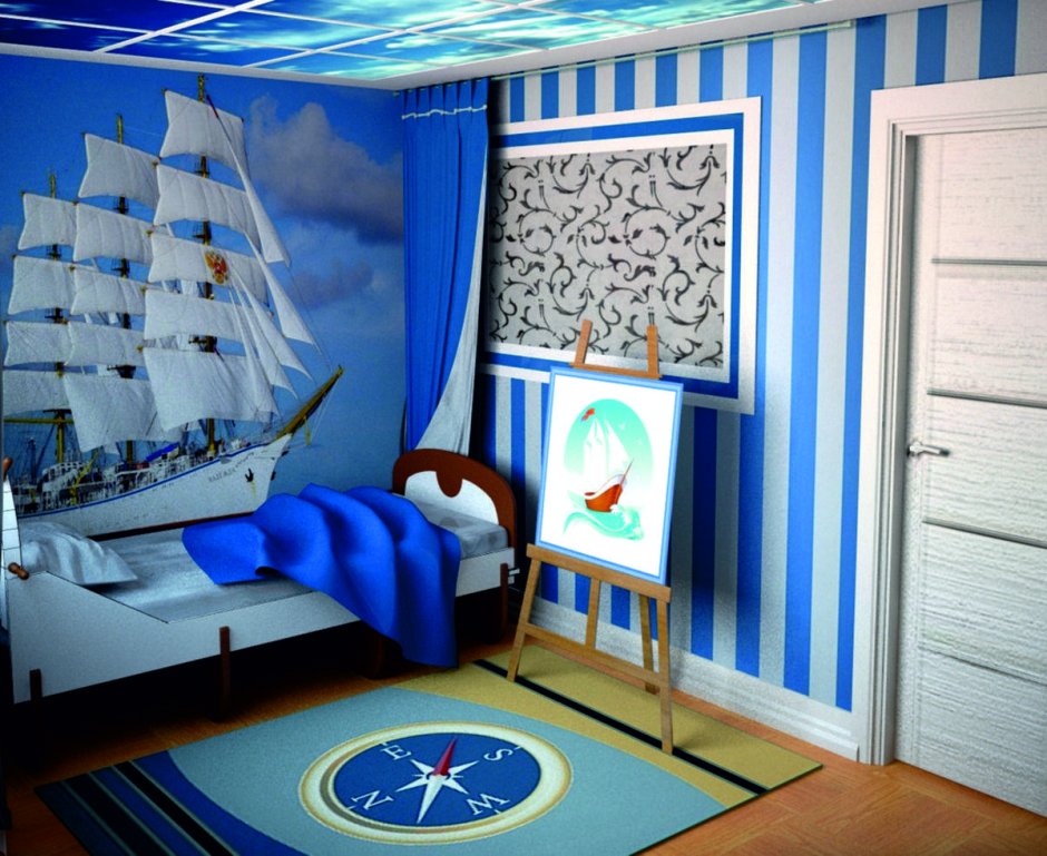 Квартира в морском стиле