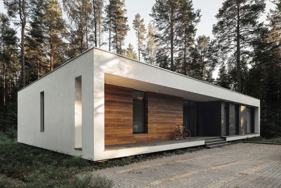 Дом в скандинавском стиле с плоской крышей