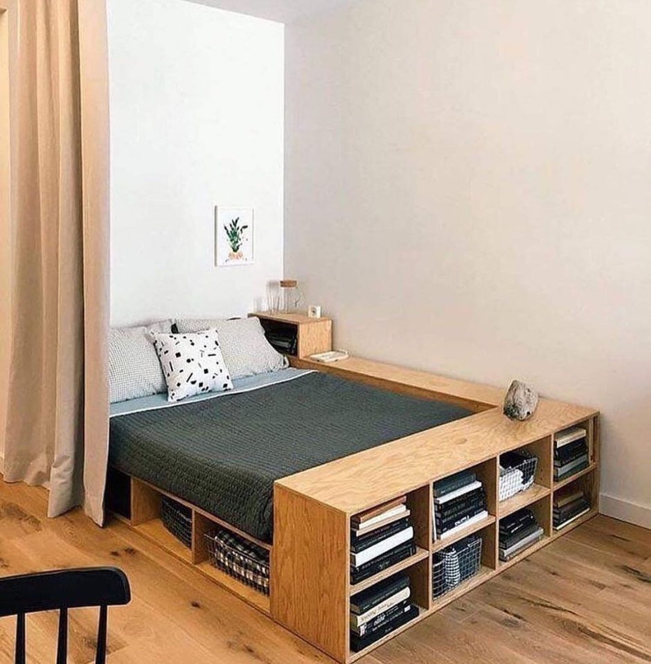Кровать-подиум с ящиками лофт