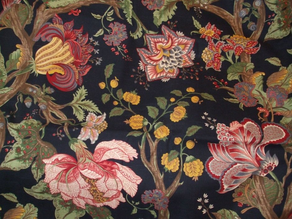 Гобеленовая ткань цветочный