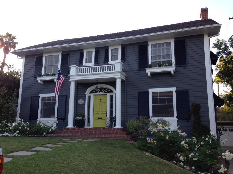 Gray and Green Exterior Paint Colors