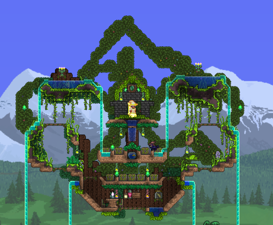 Дом в джунглях террария