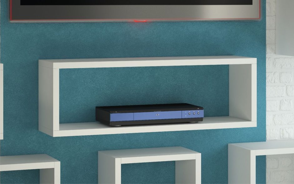 Полка "Wall Shelf-s (bas WL-001)" белая