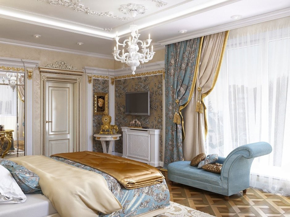 Спальня гостиная в классическом стиле
