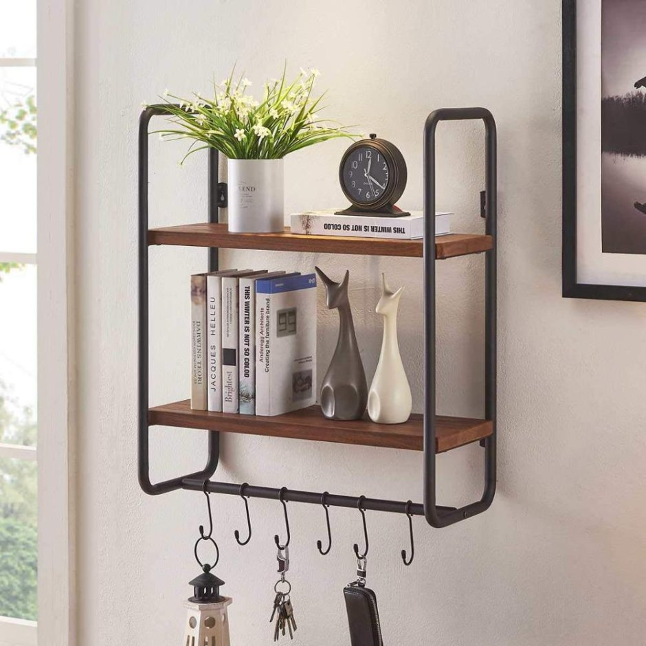 Настенная полка Wall Shelves Hooks