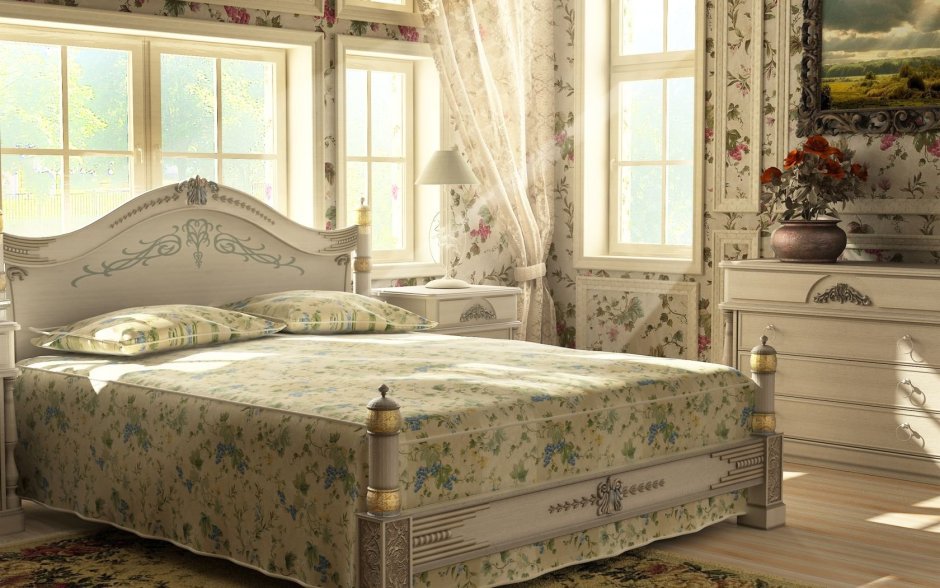 Кровать в стиле ретро