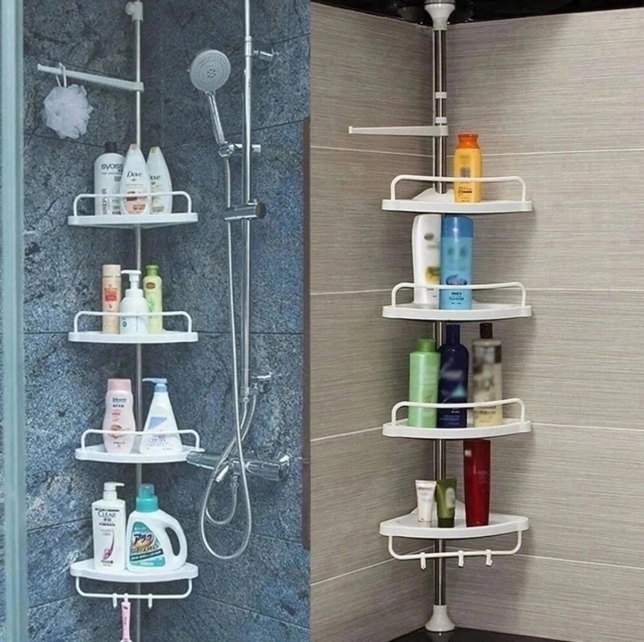 Пластиковые полки для ванной