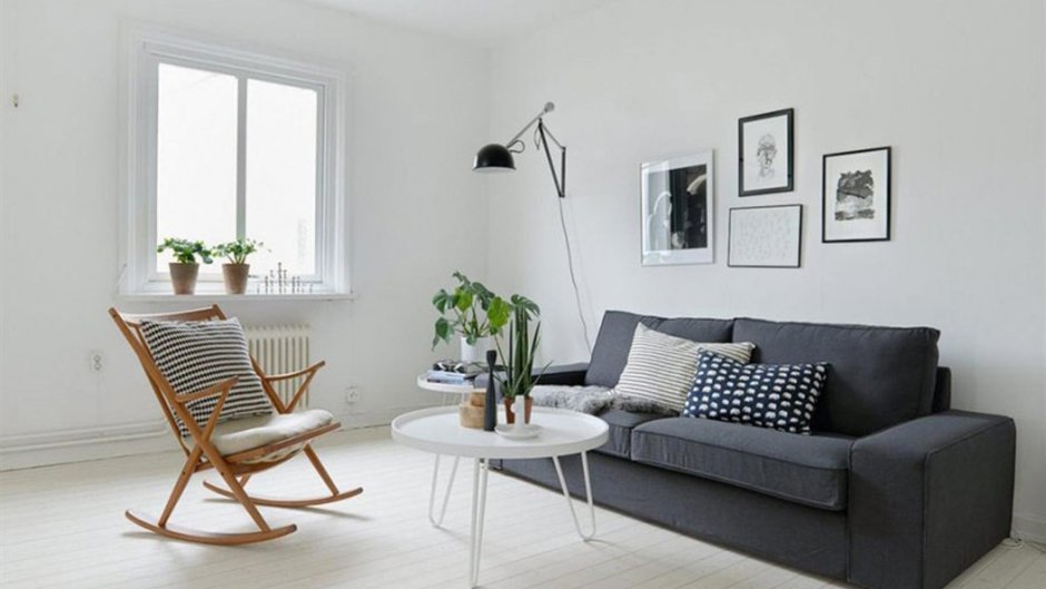 Диван в скандинавском интерьере