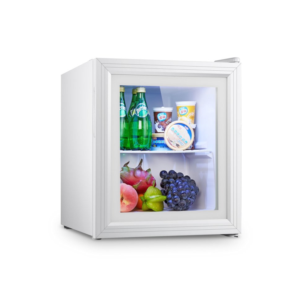 Мини холодильник с стеклянной дверцей