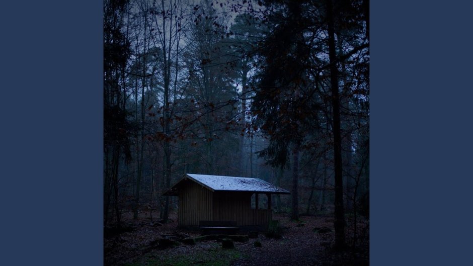 Дом в лесу ночью