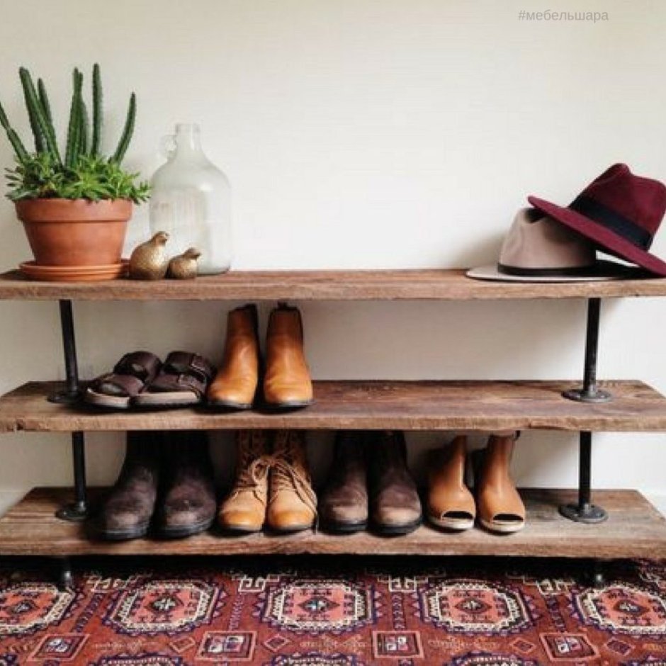 Полка для обуви икеа деревянная