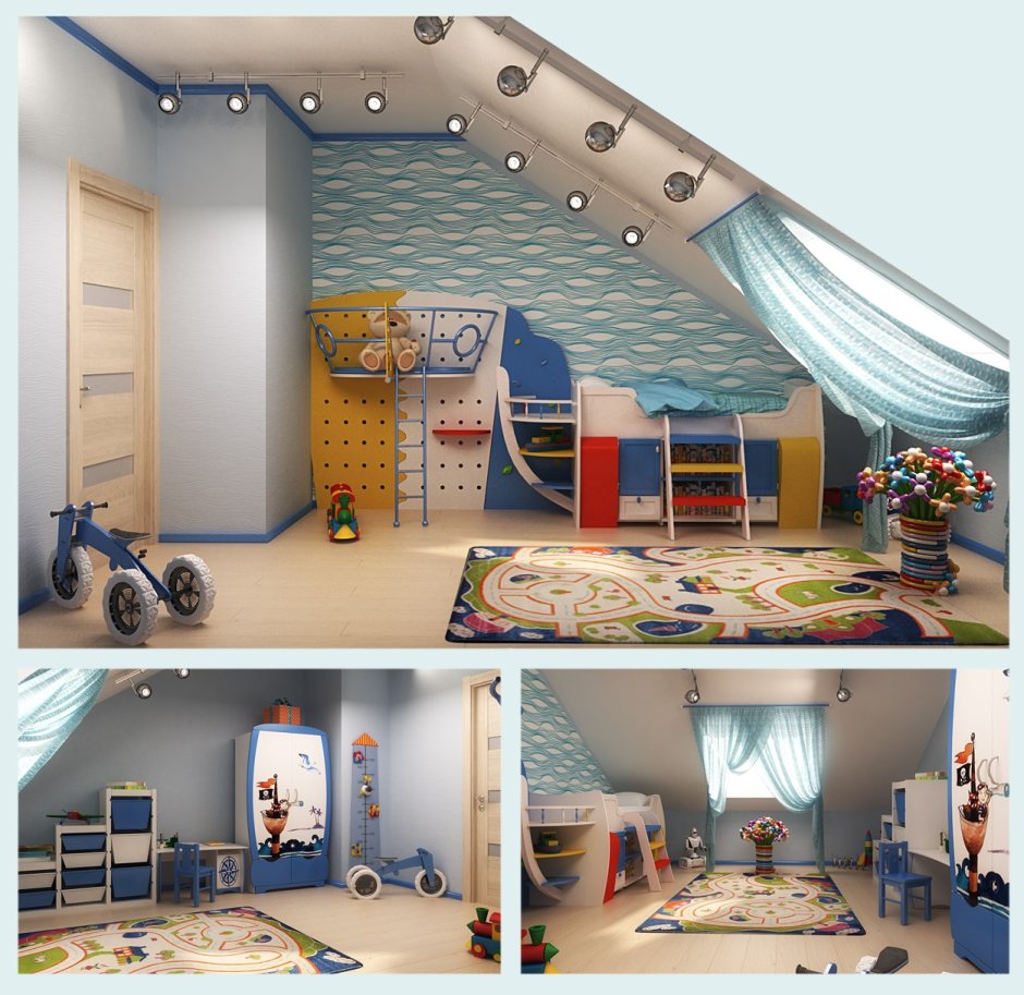 Детская комната на мансарде