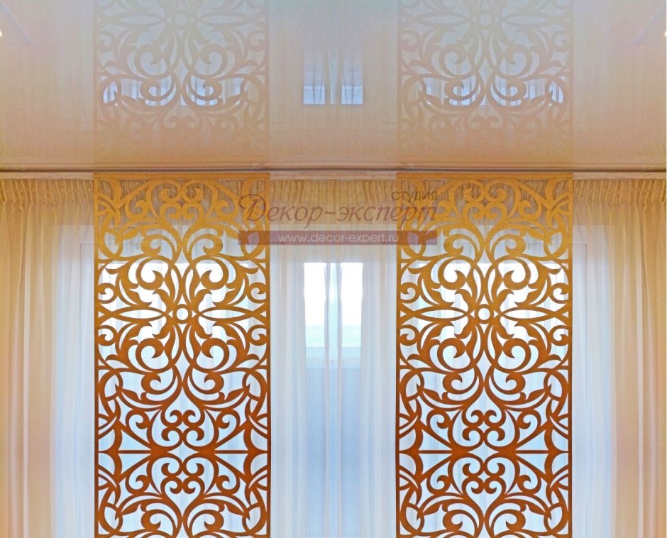 Ажурные японские панели шторы